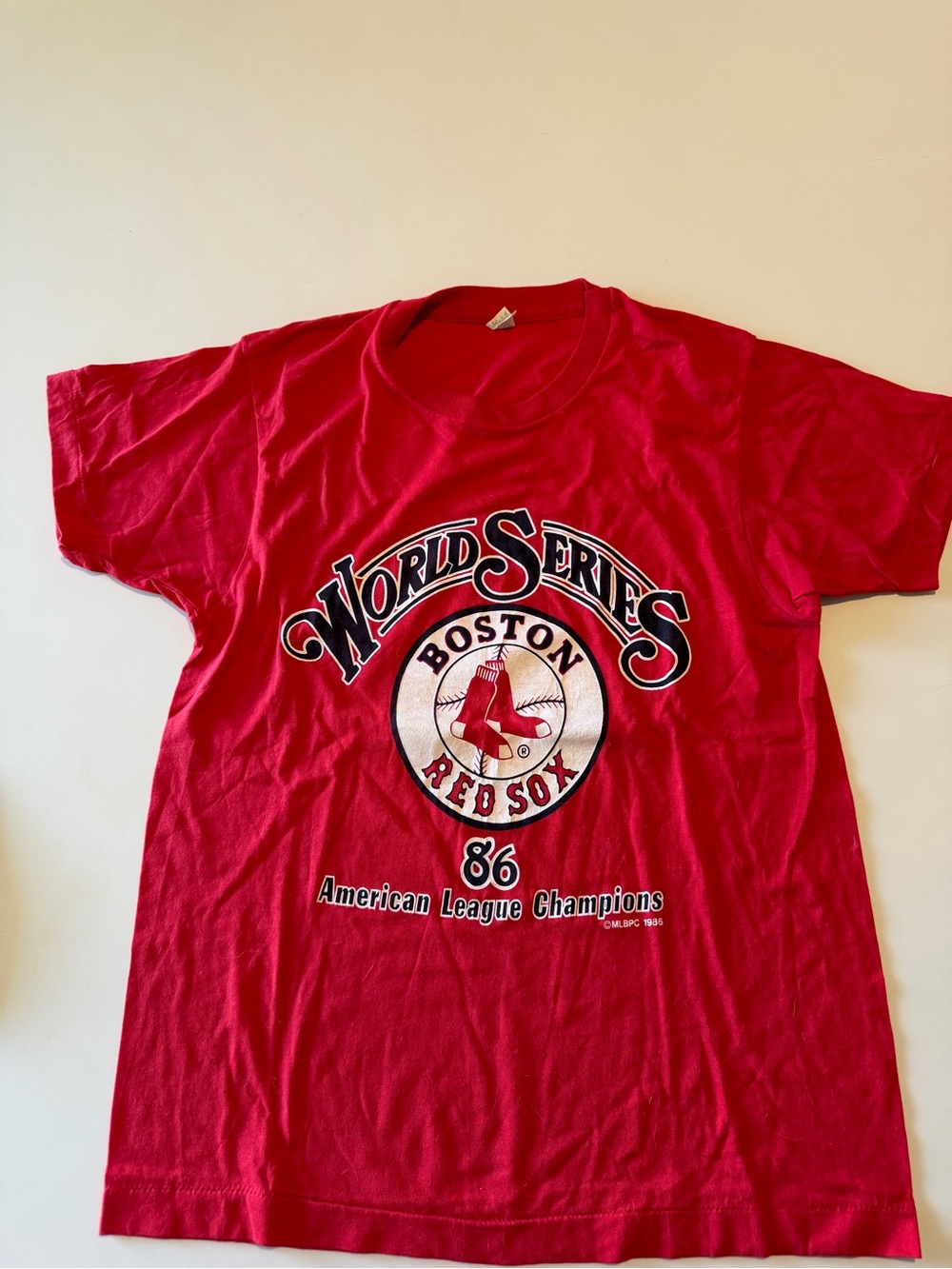 Screen Stars Red and White Logo Tag Tee
